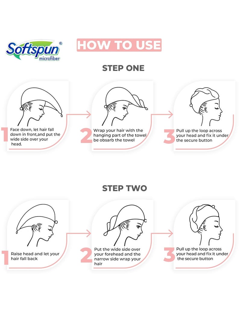 SOFTSPUN SOFTSPUN Microfiber Hair Cap Silk Banded Edge 1 Pcs 70X25 cm Sky Blue 380 GSM Super Absorbent Quick Dry Hair Turban for Drying All Kinds of Hair Straight or Curly Short or Long  - Image 3
