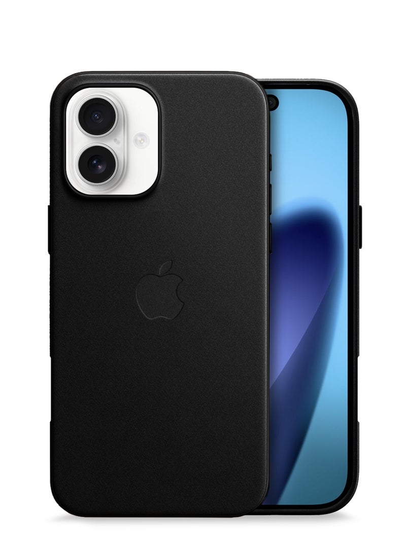 دبليو تيك غلاف شحن لاسلكي مغناطيسي من الجلد الفاخر لآيفون 17 5G 2025، غلاف أصلي مضاد للصدمات (MCMPMN) - أسود - Image 1