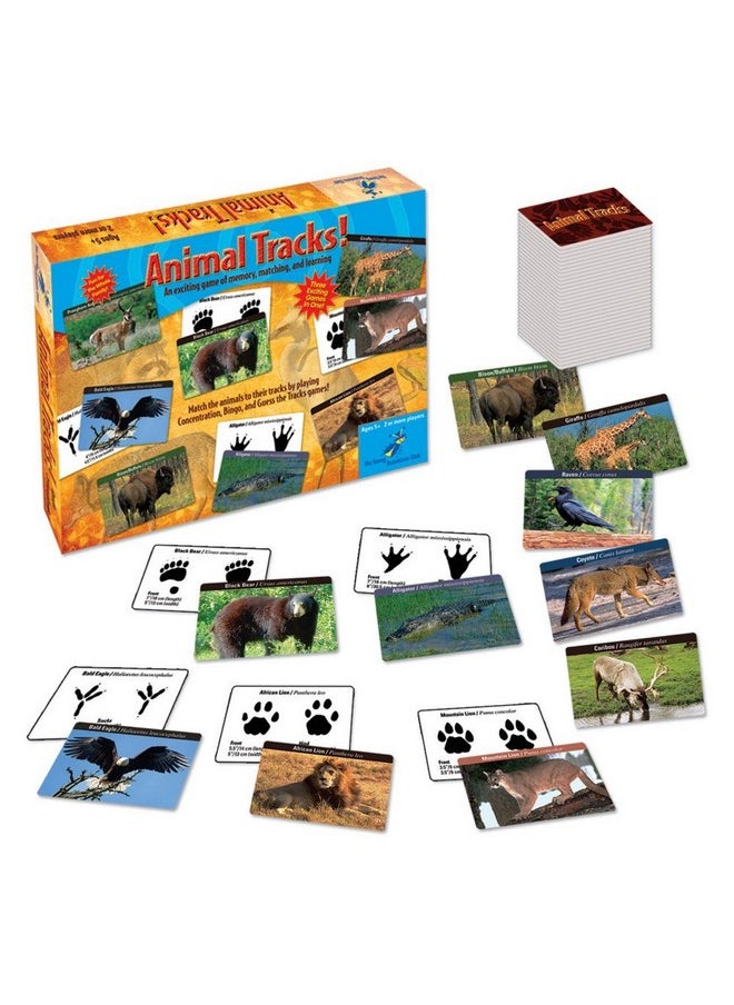 The Young Scientists Club The Young Scientists Club Animal Tracks Game, At-Home STEM Kits For Kids Age 5 and Up, Animal Games for Young Scientists, Kids Party Games and Activities , Yellow 