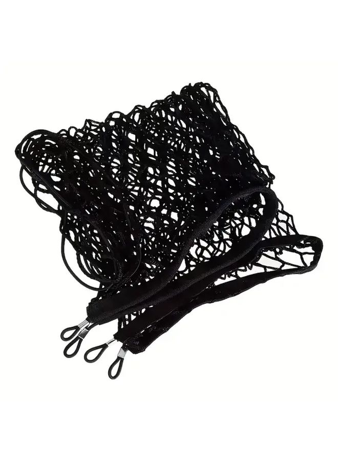 Black Heavy Duty Car Trunk Organizer Retractable Cargo Net with Hooks for SUVs Sedans Trucks - Image 4