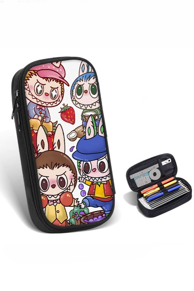 عام حقيبة أقلام مطبوعة بتصوير لابوبو. حقيبة أقلام طلابية ذات قيمة عالية لعام 2025. تلبية احتياجات التعلم اليومية وتخزين مختلف المادوات المكاتبية بسهولة. - Image 1