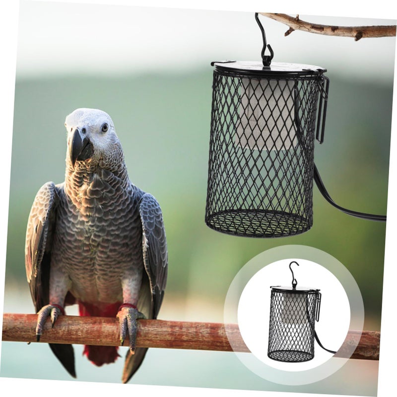 DOITOOL Reptile Heating Lamp Shade Guard for Parrots Turtles Lizards Easy Install Metal Cover High Temperature Versatile Use Heating Lamps Compatible Black 7X7X10.5CM - Image 3