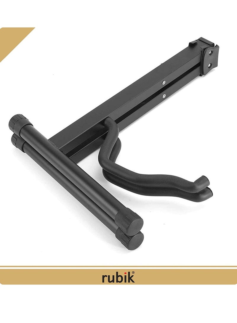 Rubik Guitar Stand for Acoustic and Electric Guitars with Secure Lock Universal Folding Lightweight Portable A-frame Guitar Bass Cello Stringed Instrument Holder Stand (2 Pack) - Image 5