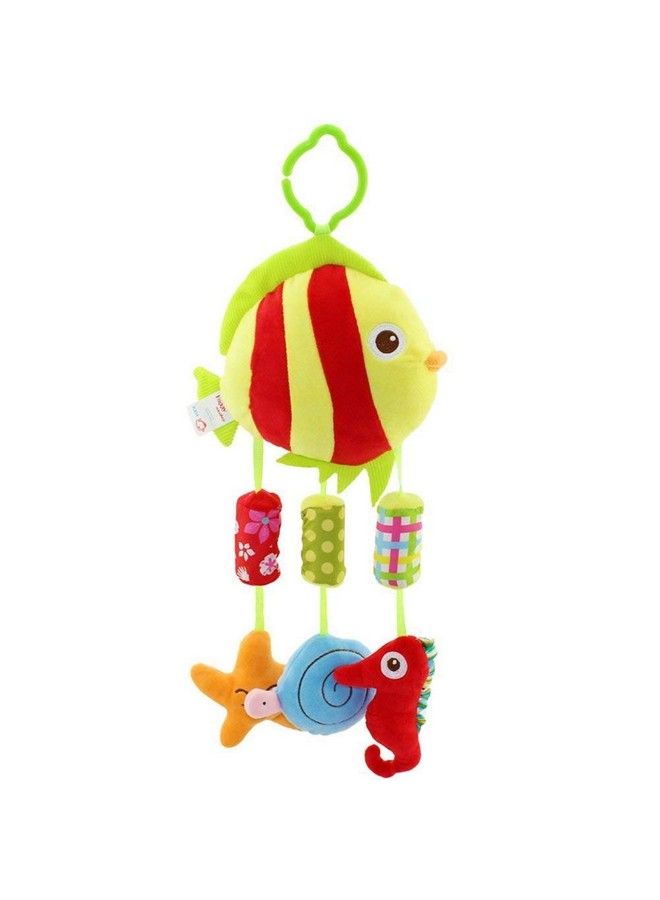 Baby Station Baby Crib & Stroller Plush Playing Toy Car Hanging Rattles Pack Of 2 (Shark Yellow Owl) - Image 3