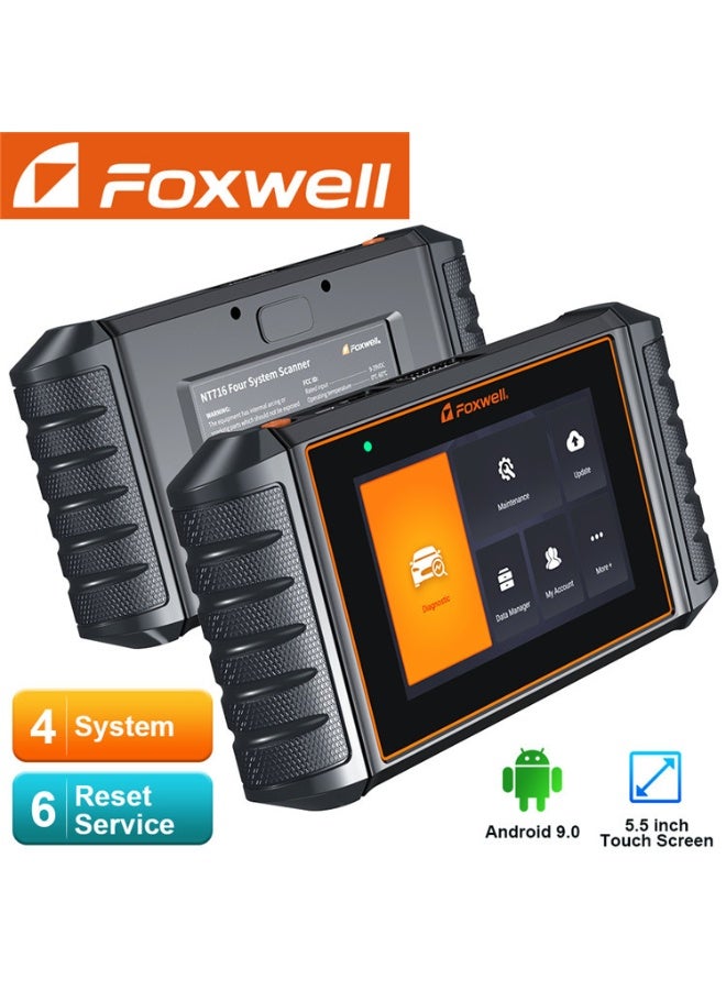 Foxwell جهاز مسح OBD2 NT716، أداة تشخيص متعددة الأنظمة للتحكم ثنائي الاتجاه، قارئ رموز إعادة تعيين 9+ محرك SRS نقل زيت EPB TPMS SAS BMS DPF خنق نزيف ABS ترميز حقن - Image 2