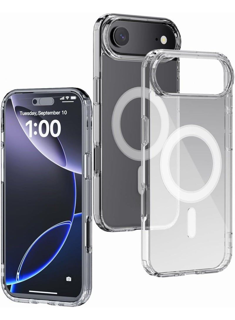 Raxoom Crystal Clear Shockproof Phone Case Compatible with iPhone 17 Air â€“ Slim Transparent Protective Cover with Wireless Charging Support, Anti-Yellow, Scratch-Resistant Shell - Image 1