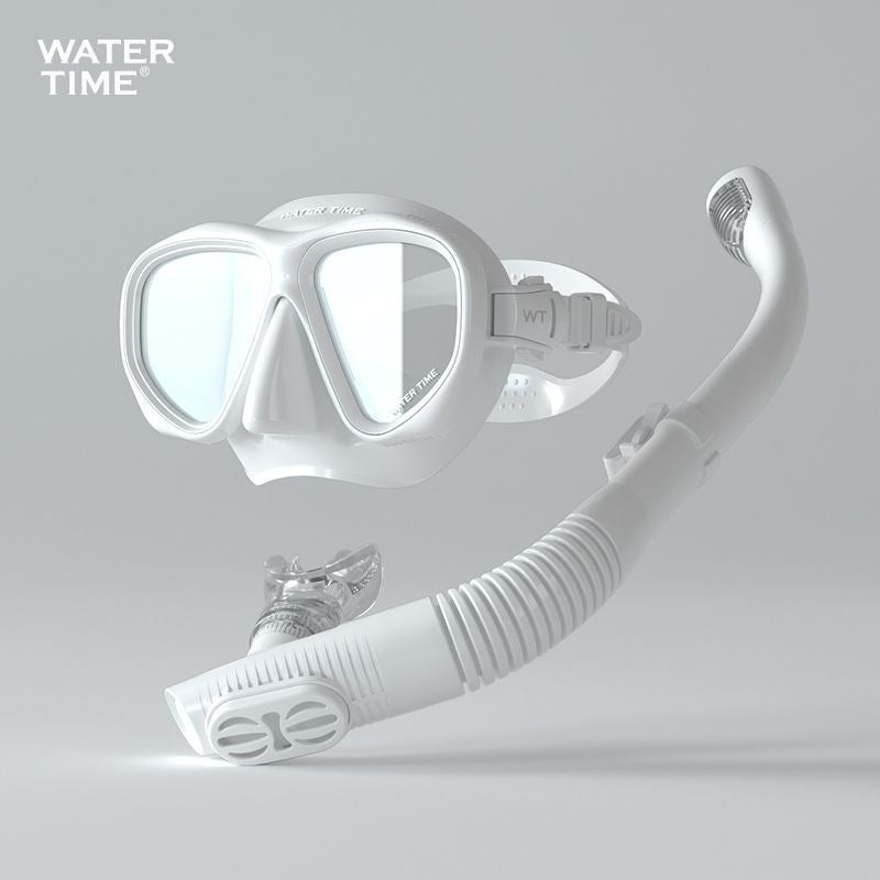WATERTIME مجموعة غطس بالغين من ووتر تايم - أنبوب تنفس وماسك مقاوم للضباب والاختناق تحت الماء - Image 1
