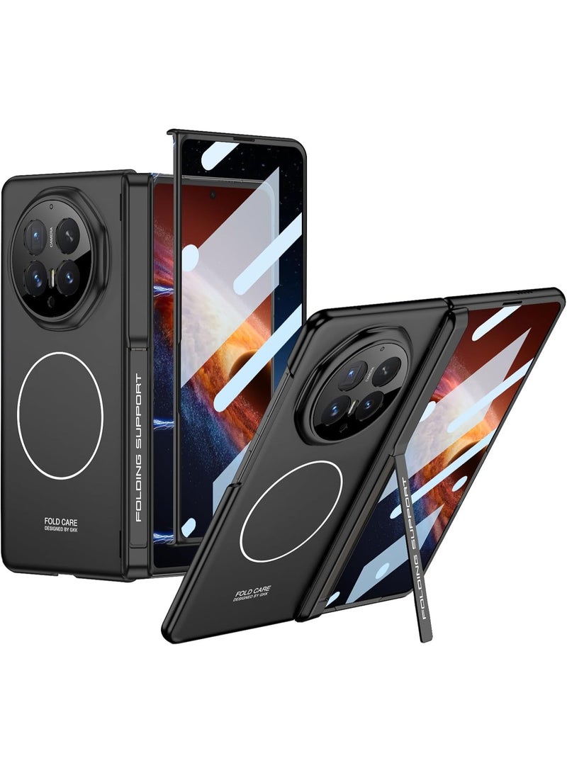 جراب لهاتف Honor Magic V6 مزود بغشاء حماية عالي الدقة، ومفصل مغناطيسي، وغطاء كامل للهاتف، وحلقة مغناطيسية مدمجة، وشحن لاسلكي، وجراب قابل للطي لهاتف Honor Magic V6 - Image 1