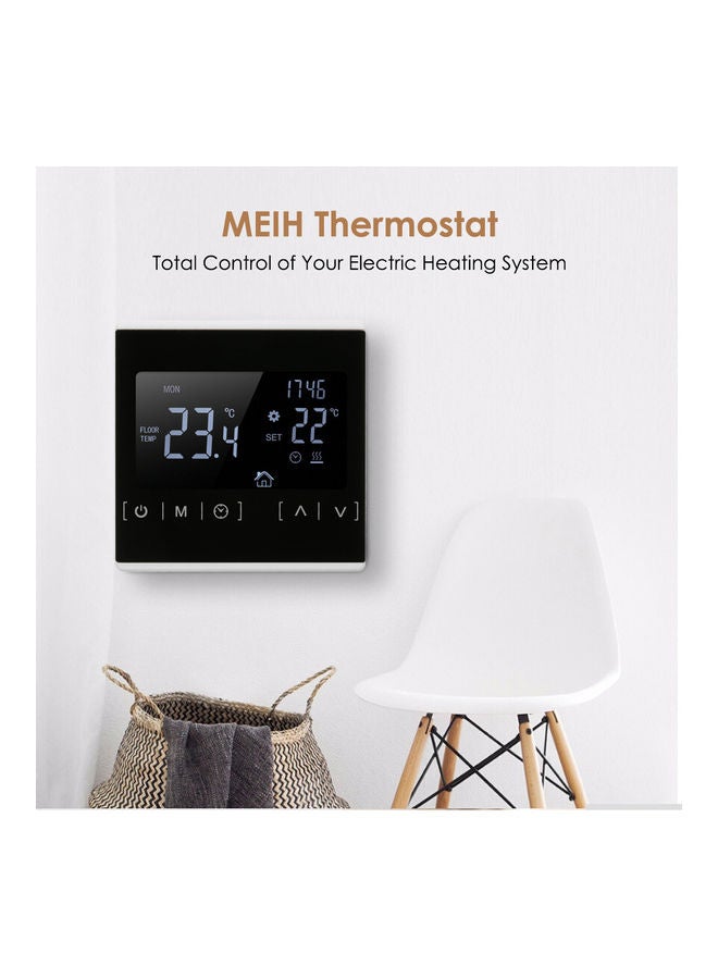 NIBEMINENT Multi-functional LCD Touched Screen Intelligent Thermostat Home Temperature Controller White 10.40 x 8.00 10.00cm - Image 3
