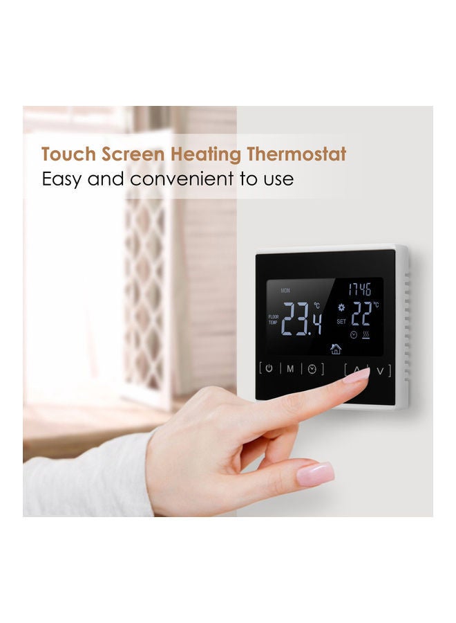 NIBEMINENT Multi-functional LCD Touched Screen Intelligent Thermostat Home Temperature Controller White 10.40 x 8.00 10.00cm - Image 4