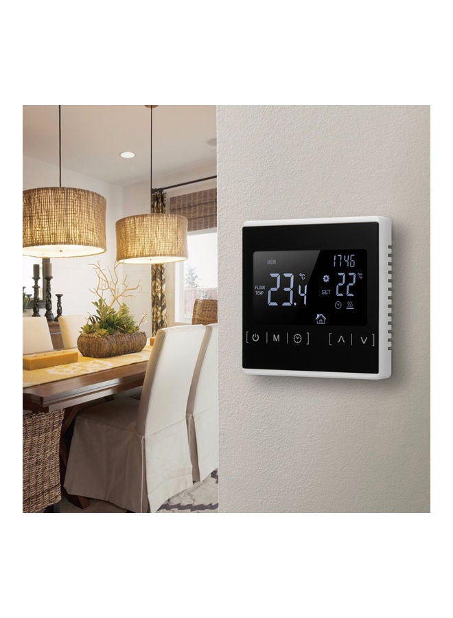 NIBEMINENT Multi-functional LCD Touched Screen Intelligent Thermostat Home Temperature Controller White 10.40 x 8.00 10.00cm - Image 2