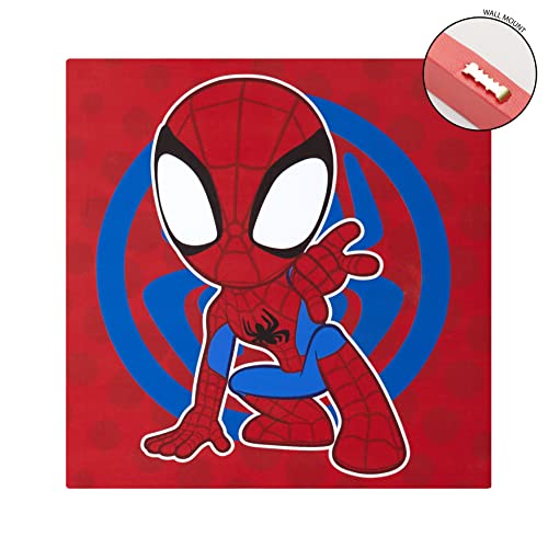 Idea Nuova Spidey and His Amazing Friends 4 Pack Square Canvas Wall Art Set, 11"x11" each for Bedroom - Image 3