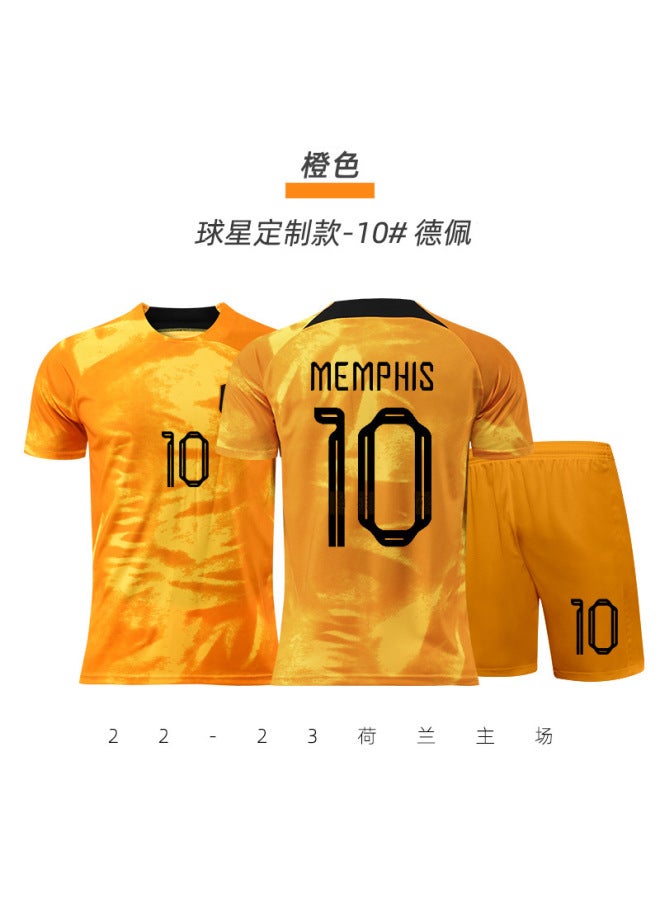 22 World Cup Netherlands Main-no. 10 Depay Football Jersey - Image 1