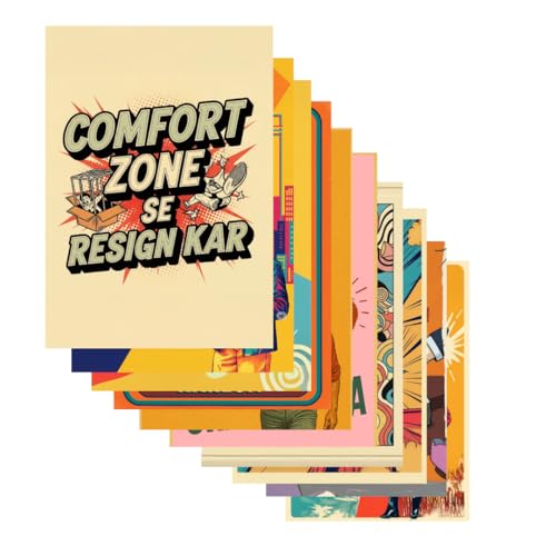 INUS Motivational, Uplifting, Empowering, Wall Abstract Posters, Inspiring A4 300GSM with and Free Stickers - (30 cm x 21 cm x 0.2 cm)(Pack of 10) - Image 1
