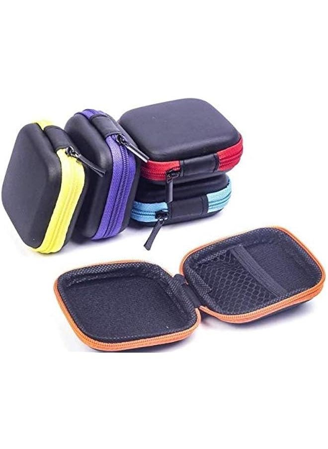 Generic 5 Pcs Square Shaped Carrying Mini Hard Case Storage Bag,Headset Earbuds Pouch Storage Bags (Color Random)  - Image 2