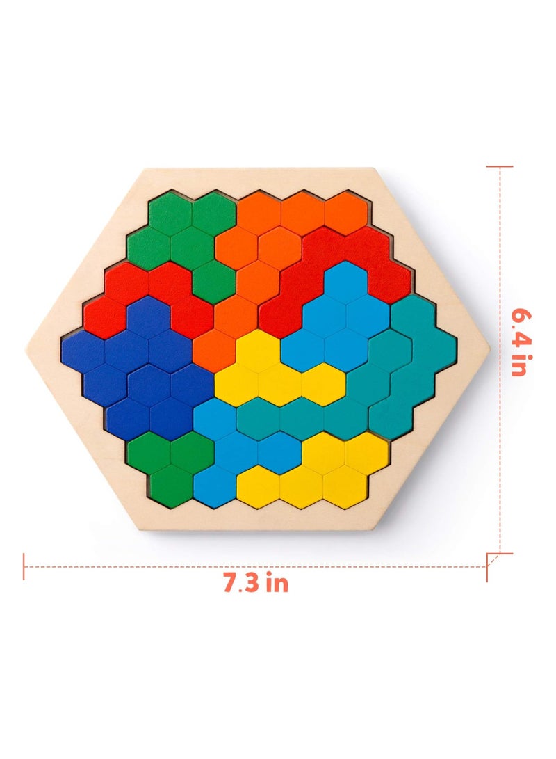 Wooden Brain Teaser Puzzles for Adults and Kids Boys Girls,Logic Brain Puzzles Games for Classroom  Party Times,Wooden Block Puzzle STEM Montessori Educatioanl Toys Gift for All Ages - Image 5