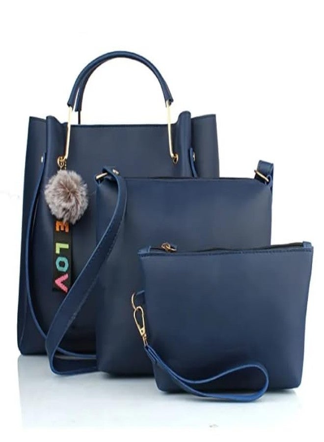 ARONPRO Women's PU Handbag Combo Stylish Shoulder Bags, Set of 3 - Image 1