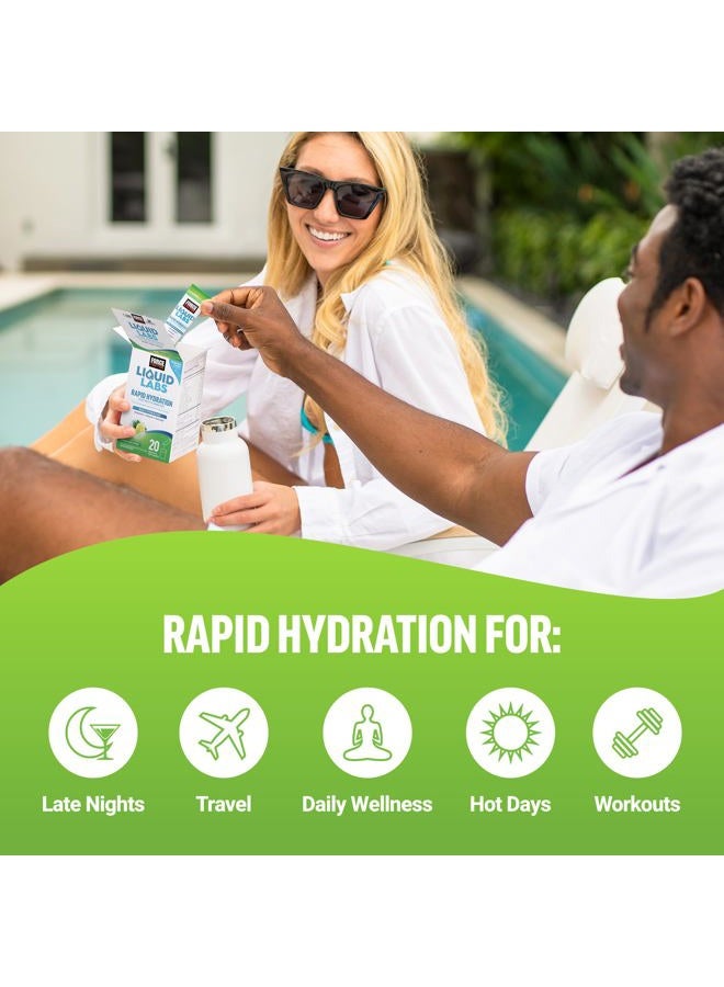 FORCE FACTOR Liquid Labs Electrolytes Powder Packets—Lemon Lime—Hydration Packets to Make Electrolyte Water with 5 Essential Electrolytes, Vitamins, Minerals, and Antioxidants, 40 Stick Packs, 2-Pack - Image 4