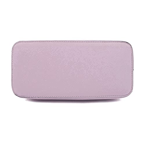 EVVE Women's Small Satchel Bag Classic Top Handle Purses Fashion Crossbody Handbags with Shoulder Strap | LILAC - Image 4