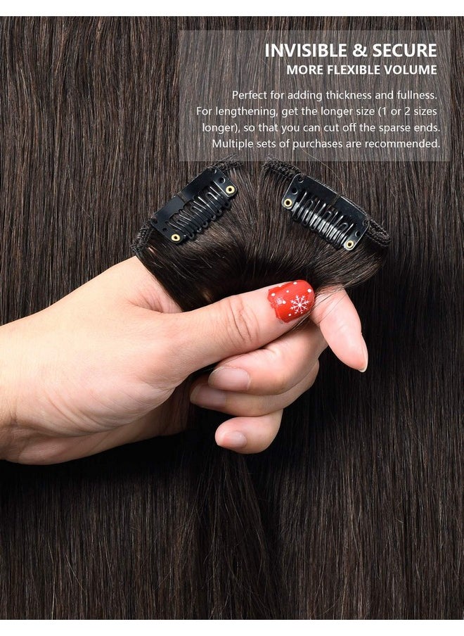 Rose bud Rosebud Clip In Hair Extensions Remy Human Hair 8Pcs 18 Clips 60Gset 10 Inch  - Image 4