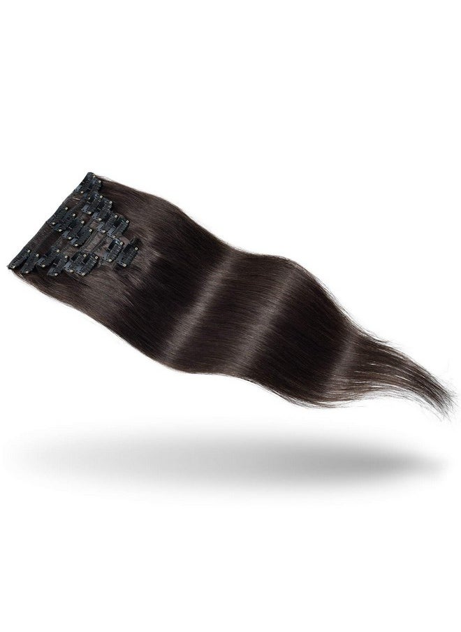 Rose bud Rosebud Clip In Hair Extensions Remy Human Hair 8Pcs 18 Clips 60Gset 10 Inch  - Image 2