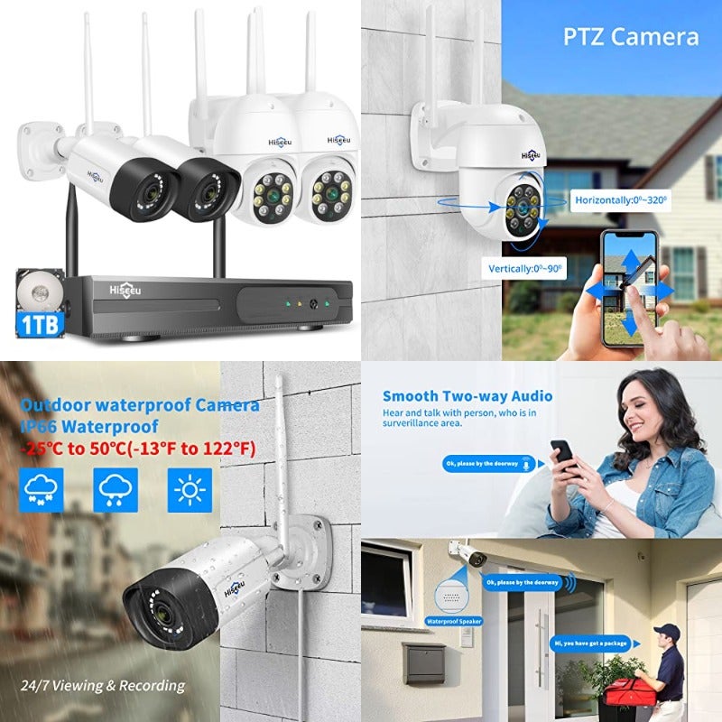 هايسيو Hiseeu 8ch Wireless Security Camera System 4520 g 1000GB