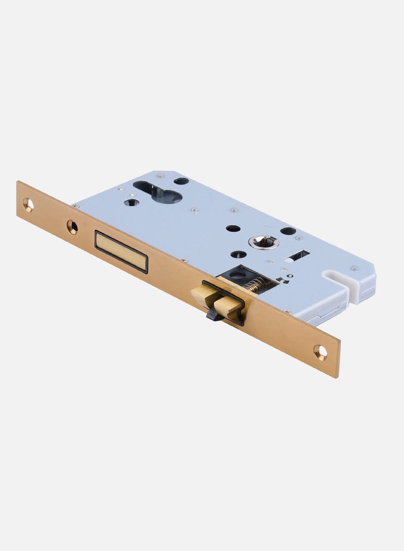 CINCINNO Premium Anti-Rust SS304 Stainless Steel Mortise 7255 Lockbody 55x72mm – Rectangular End Design, 5-Year Mechanical Warranty, Door Lock for Residential & Commercial Use (Brushed Natural Brass) 