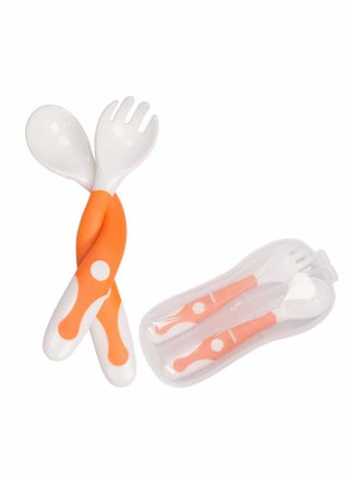 Baby Utensils Spoon with Travel Case,Feeding Training for Toddlers Easy Grip and Bendable Function, Perfect Self-Learning a (Orange) - pzsku/Z41D3AC4E31A37D4D254EZ/45/_/1669964499/d17c718a-7e7b-405a-8a5a-9d1c411c40f8