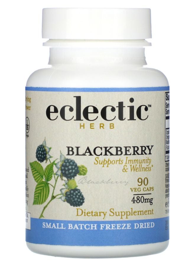 Freeze-Dried Blackberry 480 mg 90 Veg Caps (240 mg per Capsule)