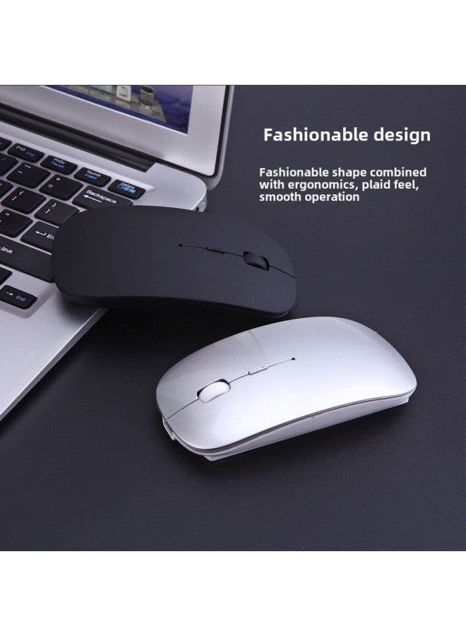 ماوس لاسلكي مزدوج الوضع مع رأس Type-C ورأس USB BT5.0 وبلوتوث - اللون: أسود - Image 4