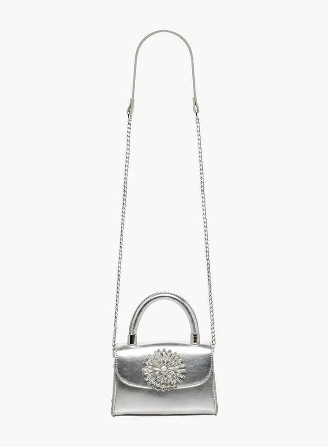 Celeste Embellished Crossbody Bag with Chain Strap Ramadan Collection