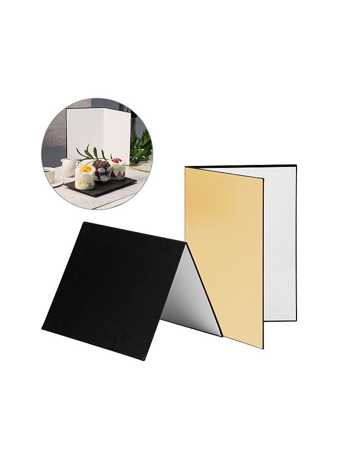 Generic 3-in-1 Photography Cardboard Paperboard Folding Photography Reflector Diffuser Board (Black + White + Golden) for Still Life Product Food Photo Shooting, A3 Size  - Image 5