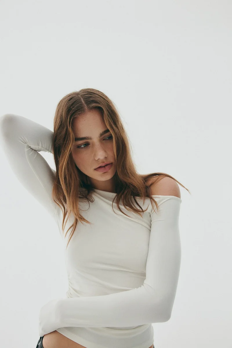 H&M Draped one-shoulder top