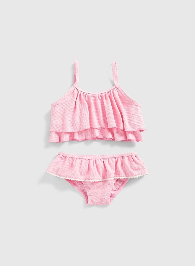 mothercare Pink Ruffle Bikini - Image 1
