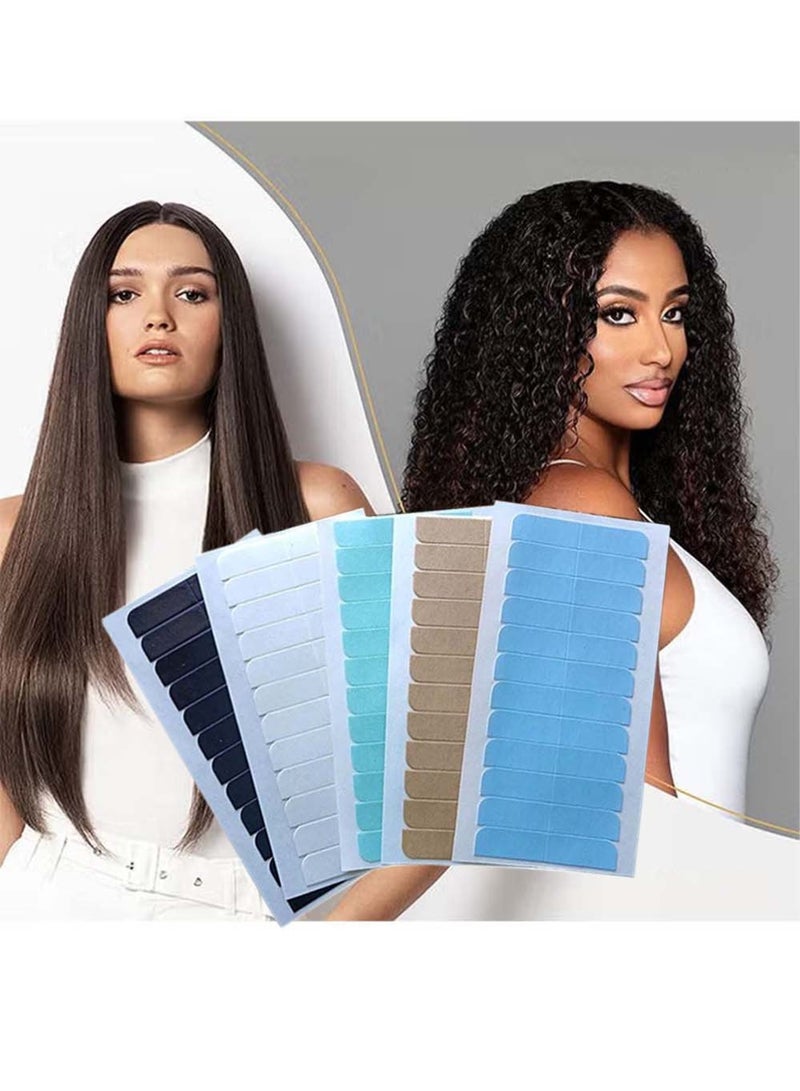 Dougez 60 Tabs Hair Extension Tape Tabs Double Sided Replacement Tape Adhesive Invisible No Residue Transparent Tapes for Hair Extensions - Image 2