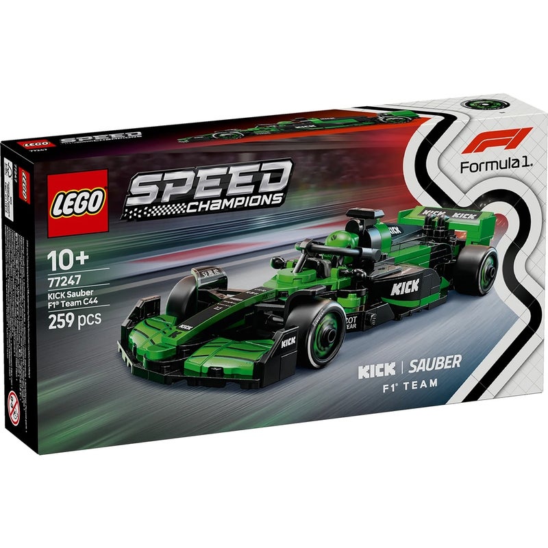 LEGO - Speed Champions KICK Sauber F1 Team C44 Race Car 259 Pieces - 77247 - Image 1