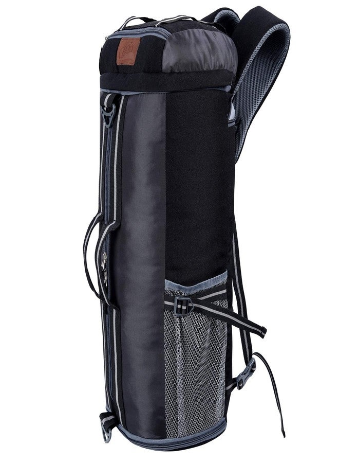 Leather World Rucksack Water-Resistant Travel Backpack Convertible Duffel Bag for Trekking, Hiking with Laptop Compartmet for Men Women - Grey - Image 1