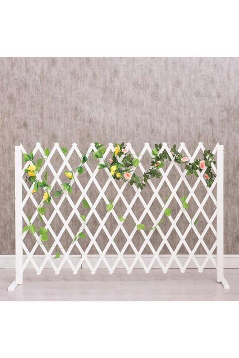 LINGWEI Wooden Expandable Trellis Fence Freestanding Decorative Garden Fence, Dog & Pet Gate, Antiseptic Wood Panels Outdoor Partition - Image 3