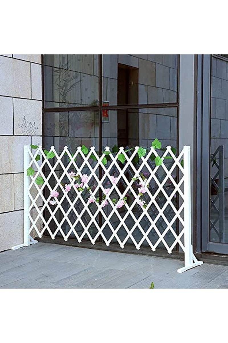 LINGWEI Wooden Expandable Trellis Fence Freestanding Decorative Garden Fence, Dog & Pet Gate, Antiseptic Wood Panels Outdoor Partition - Image 2