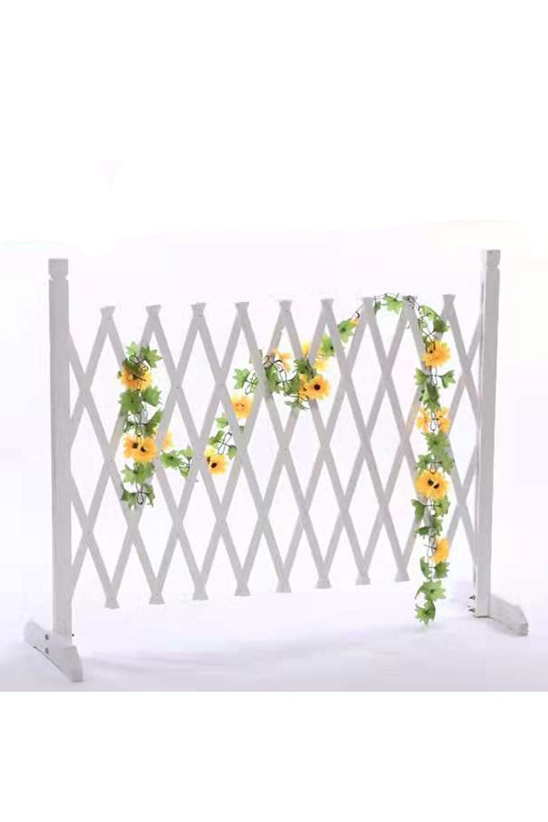 LINGWEI Wooden Expandable Trellis Fence Freestanding Decorative Garden Fence, Dog & Pet Gate, Antiseptic Wood Panels Outdoor Partition - Image 5