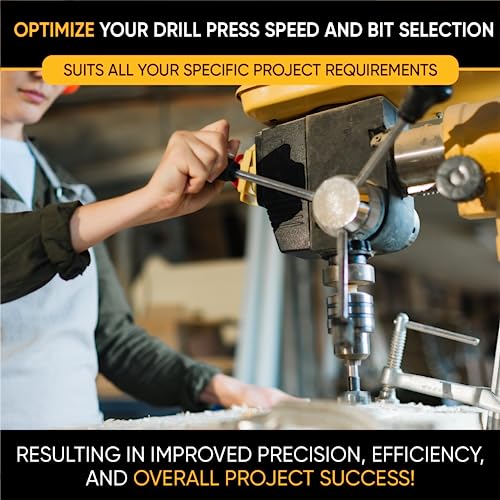 Sunsella Magnetic Drill Press Chart Sign | USA Made | RPM Guide, Wood & Metalworking | All-in-1 Accessory Tips | 8.5" x 10.5" - Image 3
