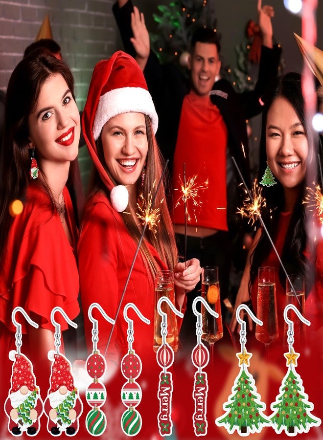 تونديامو مجموعة تونديمو من 48 زوجًا من أقراط عيد الميلاد للنساء، أقراط متدلية من الأكريليك، تشكيلة متنوعة من أقراط الأقزام الموسمية، هدية مجوهرات شتوية لعيد الميلاد، هدايا للحفلات. - Image 2