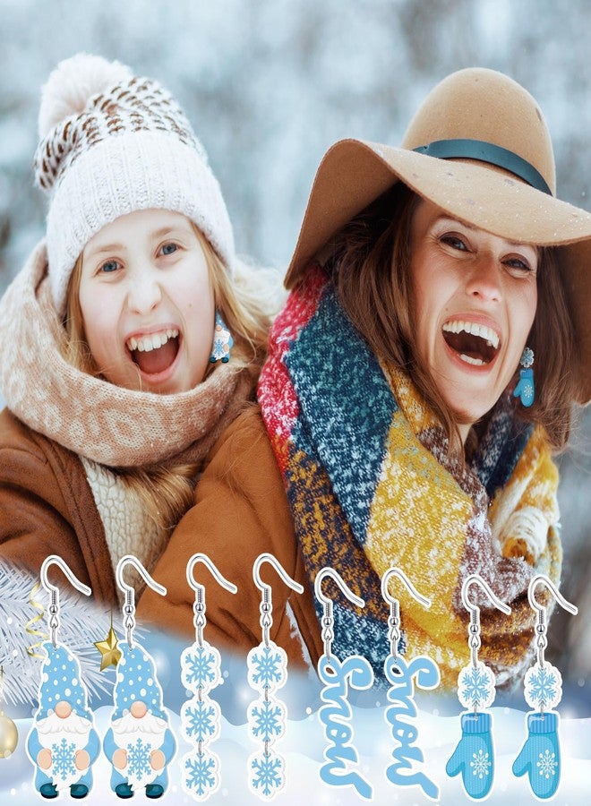 تونديامو مجموعة تونديمو من 48 زوجًا من أقراط عيد الميلاد للنساء، أقراط متدلية من الأكريليك، تشكيلة متنوعة من أقراط الأقزام الموسمية، هدية مجوهرات شتوية لعيد الميلاد، هدايا للحفلات. - Image 4