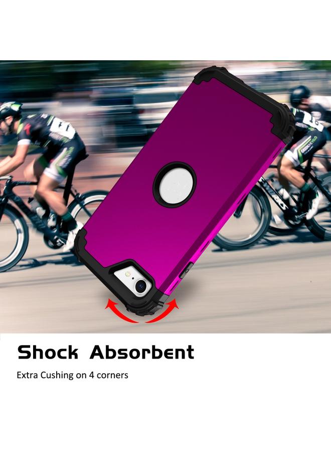 S-TOP Case For iPhone SE 2022 / SE 2020 Silicone + PC Three-piece Anti-drop Mobile Phone Protection Back Cover - Image 5