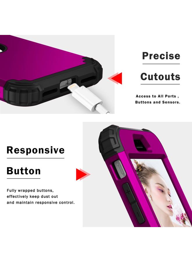S-TOP Case For iPhone SE 2022 / SE 2020 Silicone + PC Three-piece Anti-drop Mobile Phone Protection Back Cover - Image 4