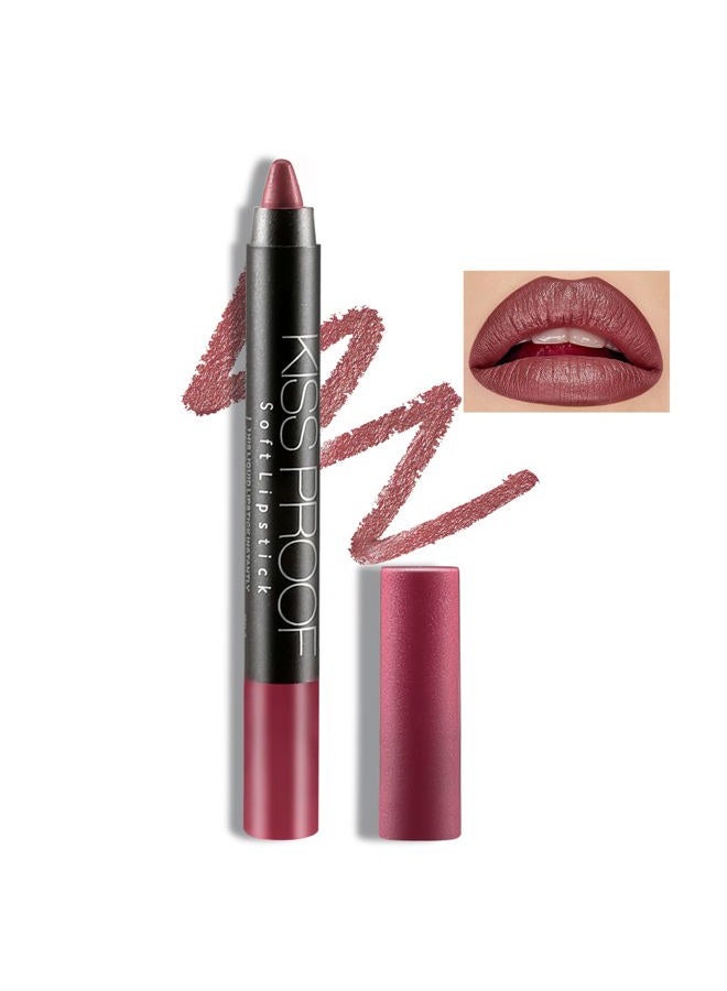 Boobeen Matte Lipstick Pencil Lip Crayon Stick Matte Velvet Lipgloss Creamy Lip Liner Full Coverage High Pigment Waterproof Non-Fade Lipstick for Women, Matte Lip Stain with Smooth Makeup - Image 1