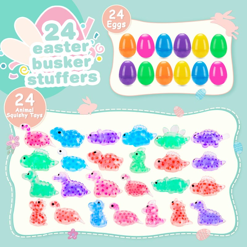 Budbof 24 Pack Easter Egg Fillers with Stress Balls, Fidget Toys Squeeze Balls for Kids - Easter Basket Stuffers for Boys Girls, Sensory Relief Toys for Egg Hunt Party Favors Classroom Prizes - Image 2
