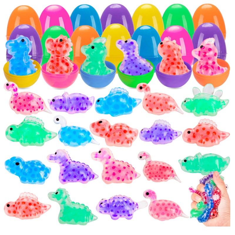 Budbof 24 Pack Easter Egg Fillers with Stress Balls, Fidget Toys Squeeze Balls for Kids - Easter Basket Stuffers for Boys Girls, Sensory Relief Toys for Egg Hunt Party Favors Classroom Prizes - Image 1