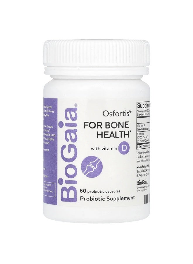 بيوجايا أوسفورتيس مع فيتامين د، 60 كبسولة بروبيوتيك - Image 2