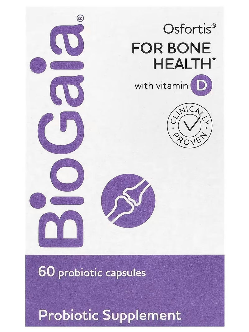 بيوجايا أوسفورتيس مع فيتامين د، 60 كبسولة بروبيوتيك - Image 1